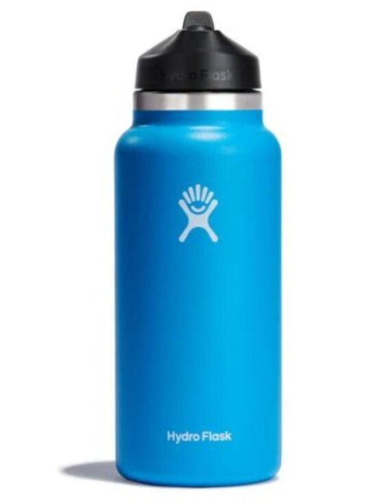 Hydro Flask Other - Hydro Flask 32 oz Wide Mouth, Flex Straw Lid, Blue, Good Condition
